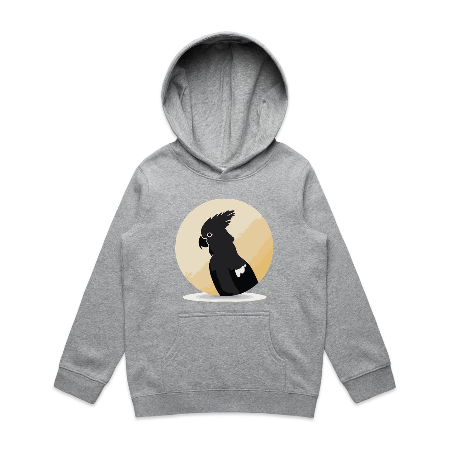 Kids Earthfolk Hoodie - Black Cockatoo - The Crescent Moon