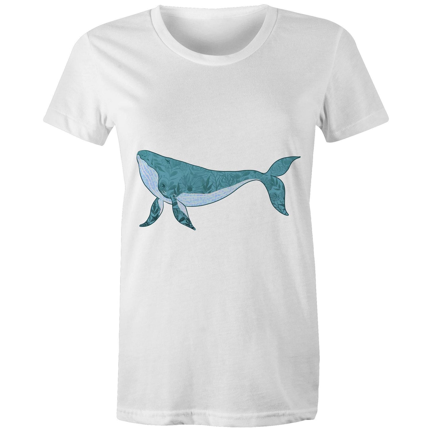 Earthfolk Printed t Shirt - Women's Relaxed Fit - Whale - The Crescent Moon