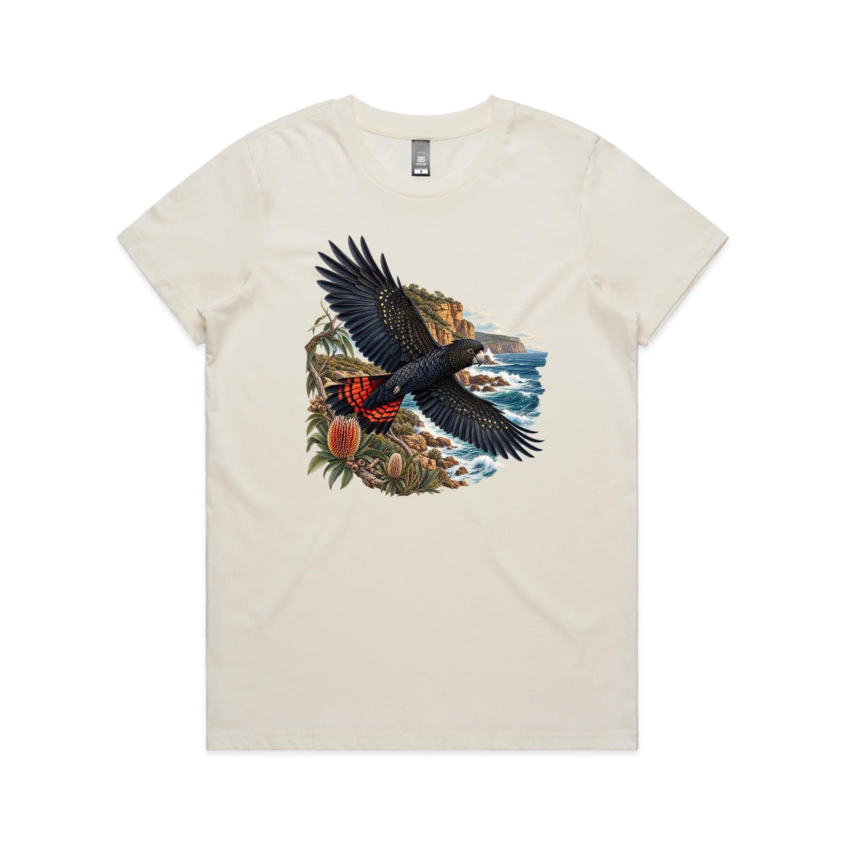 Red-Tailed Black Cockatoo Women's T-Shirt – Australian Wildlife Graphic Tee