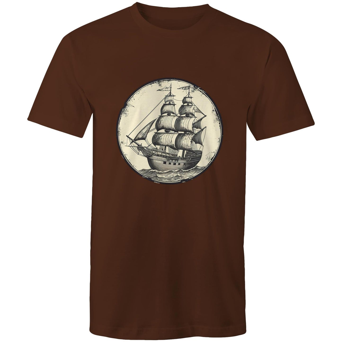 Men's Earthfolk T shirt - Tall Ship Graphic T-shirt