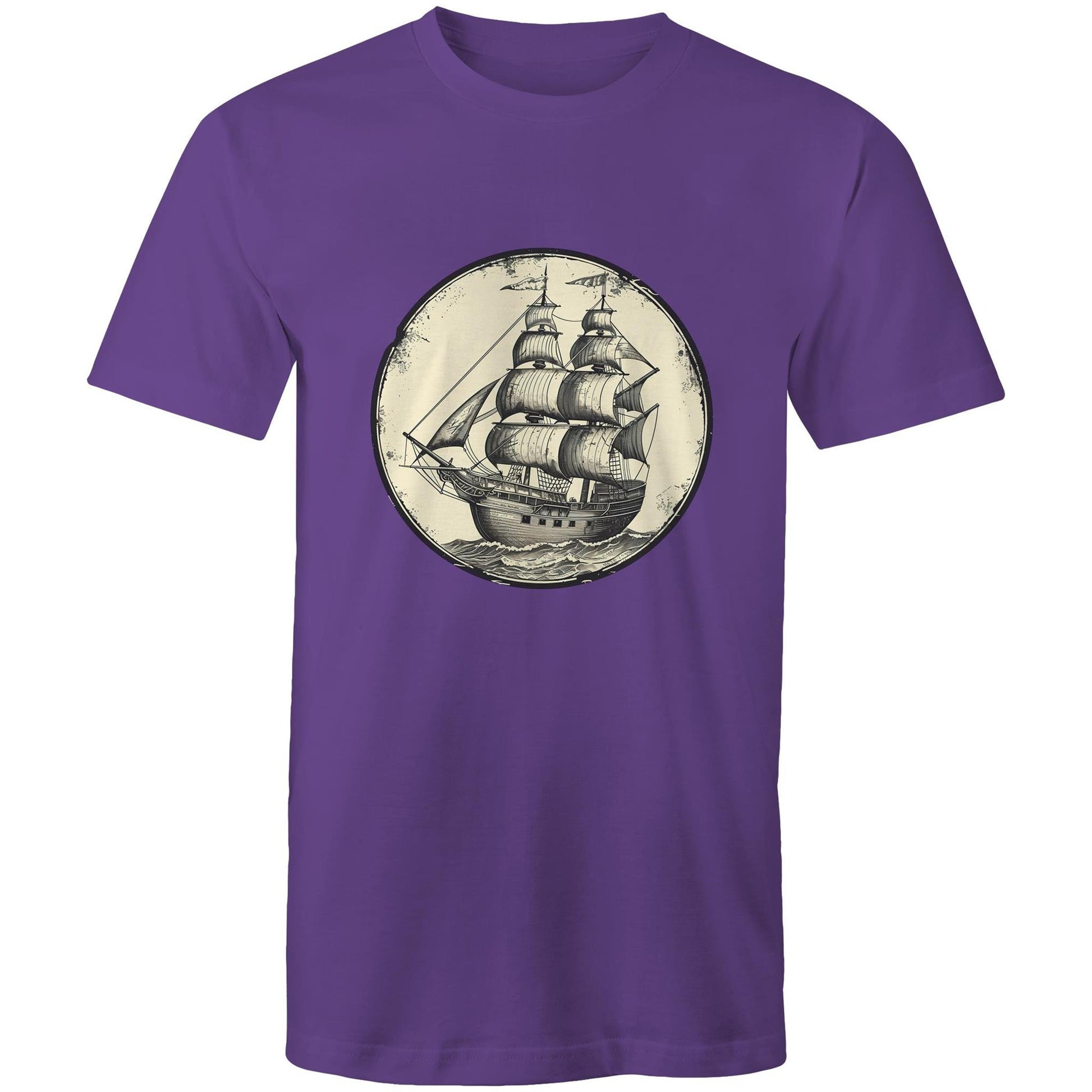 Men's Earthfolk T shirt - Tall Ship Graphic T-shirt