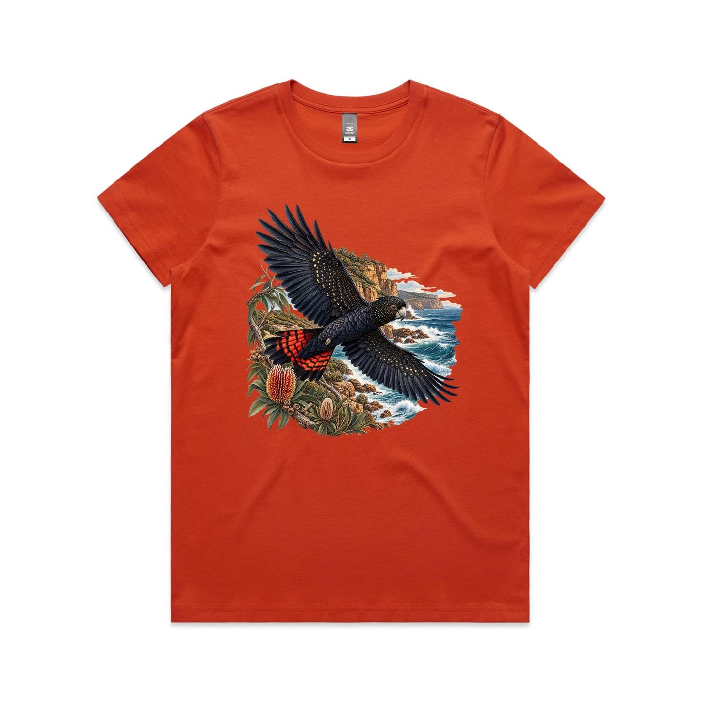 Red-Tailed Black Cockatoo Women's T-Shirt – Australian Wildlife Graphic Tee