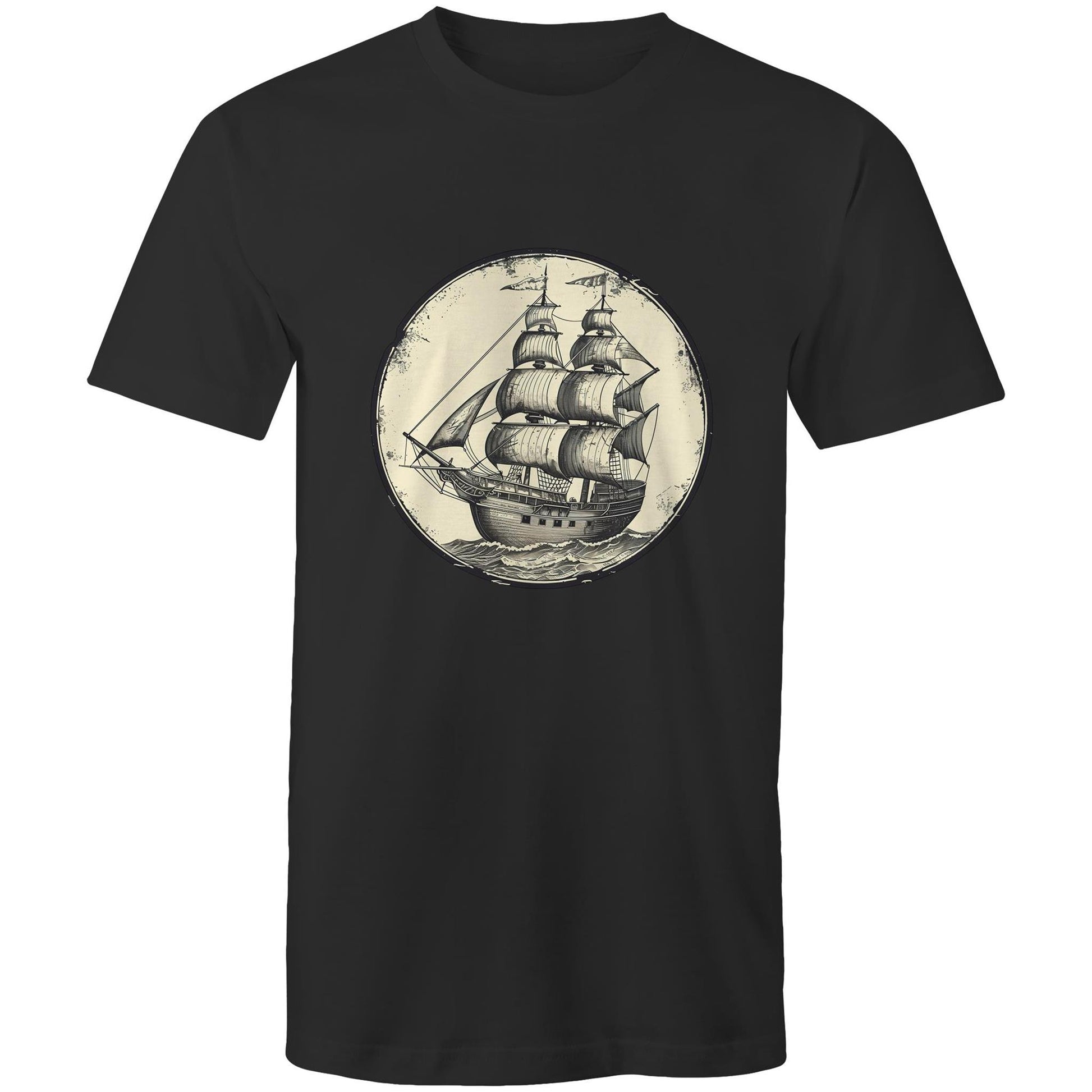 Men's Earthfolk T shirt - Tall Ship Graphic T-shirt