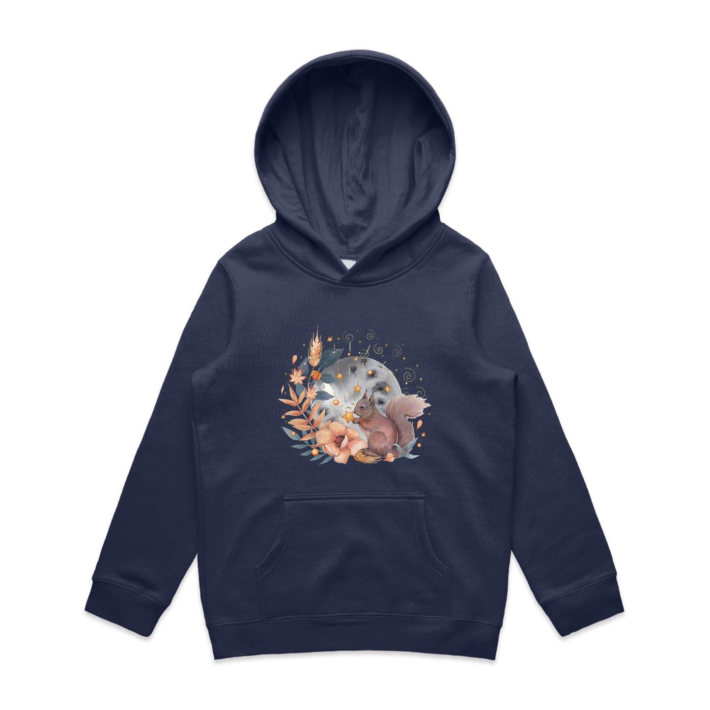 Kid's Earthfolk Hoodie - Watercolour Squirrel