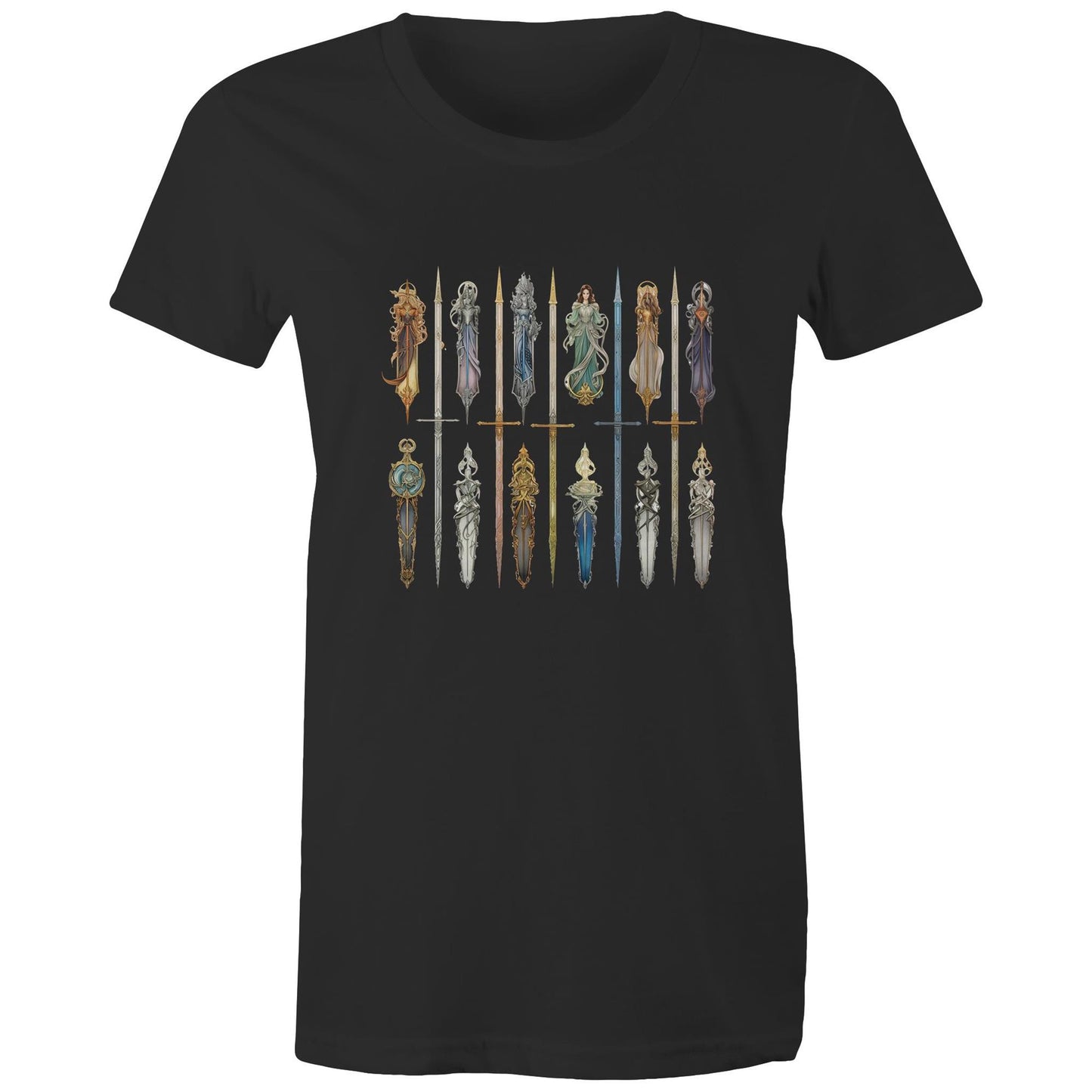 Women's Earthfolk T shirt - Queen Of Swords