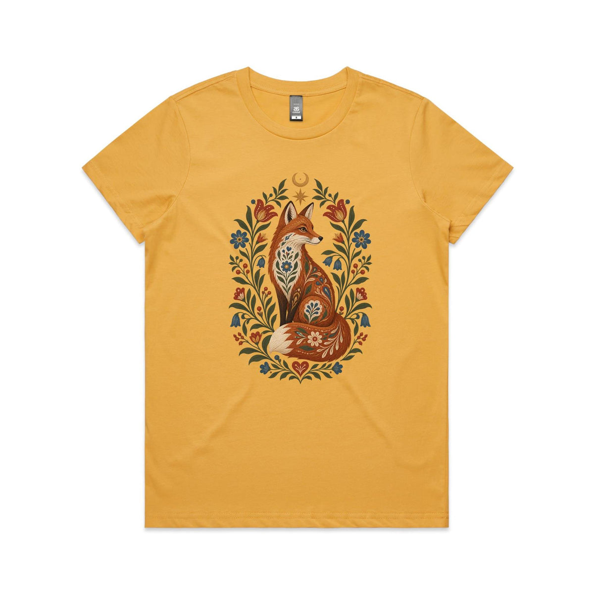 Women’s Fox Folk Art T-Shirt | Graphic Tee