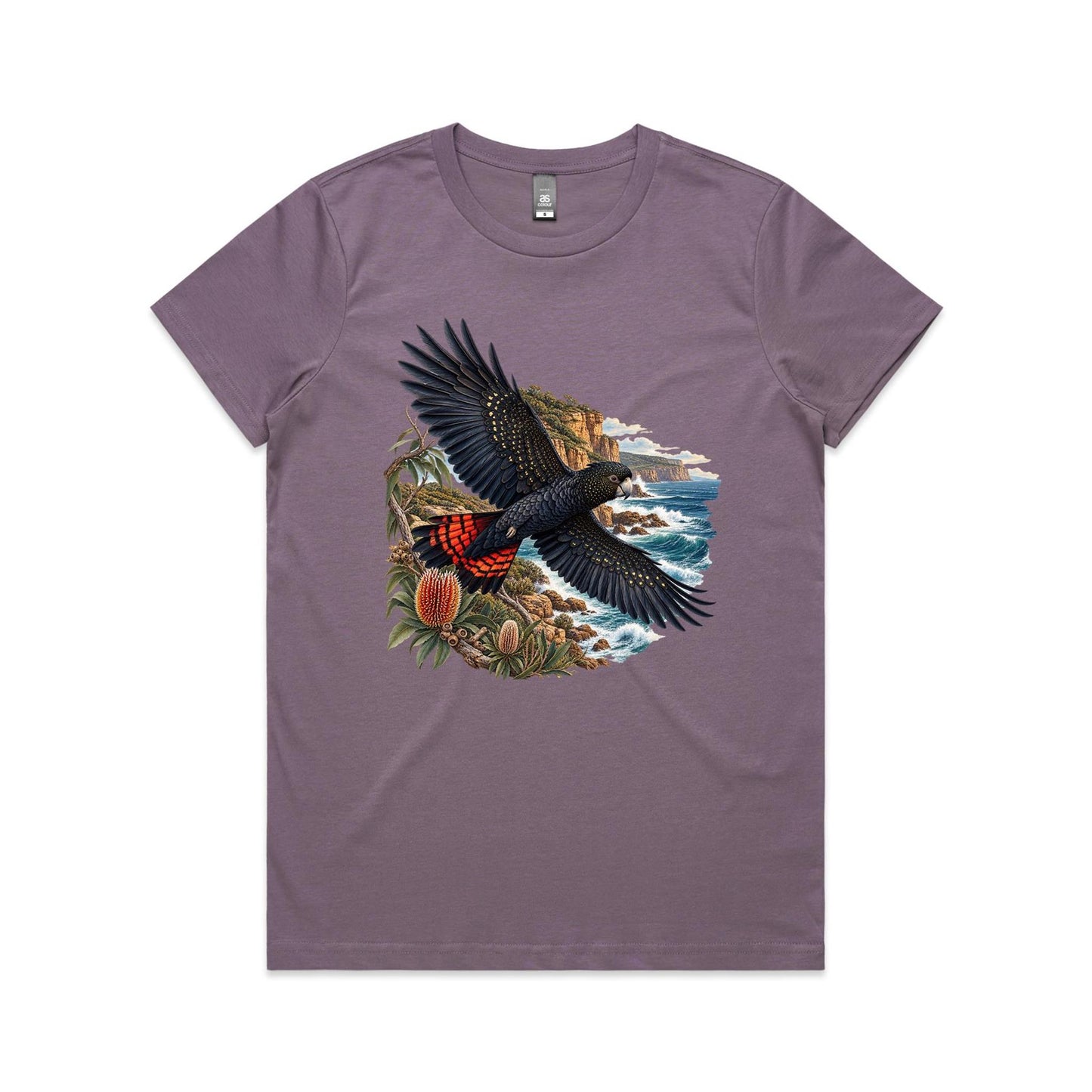 Red-Tailed Black Cockatoo Women's T-Shirt – Australian Wildlife Graphic Tee