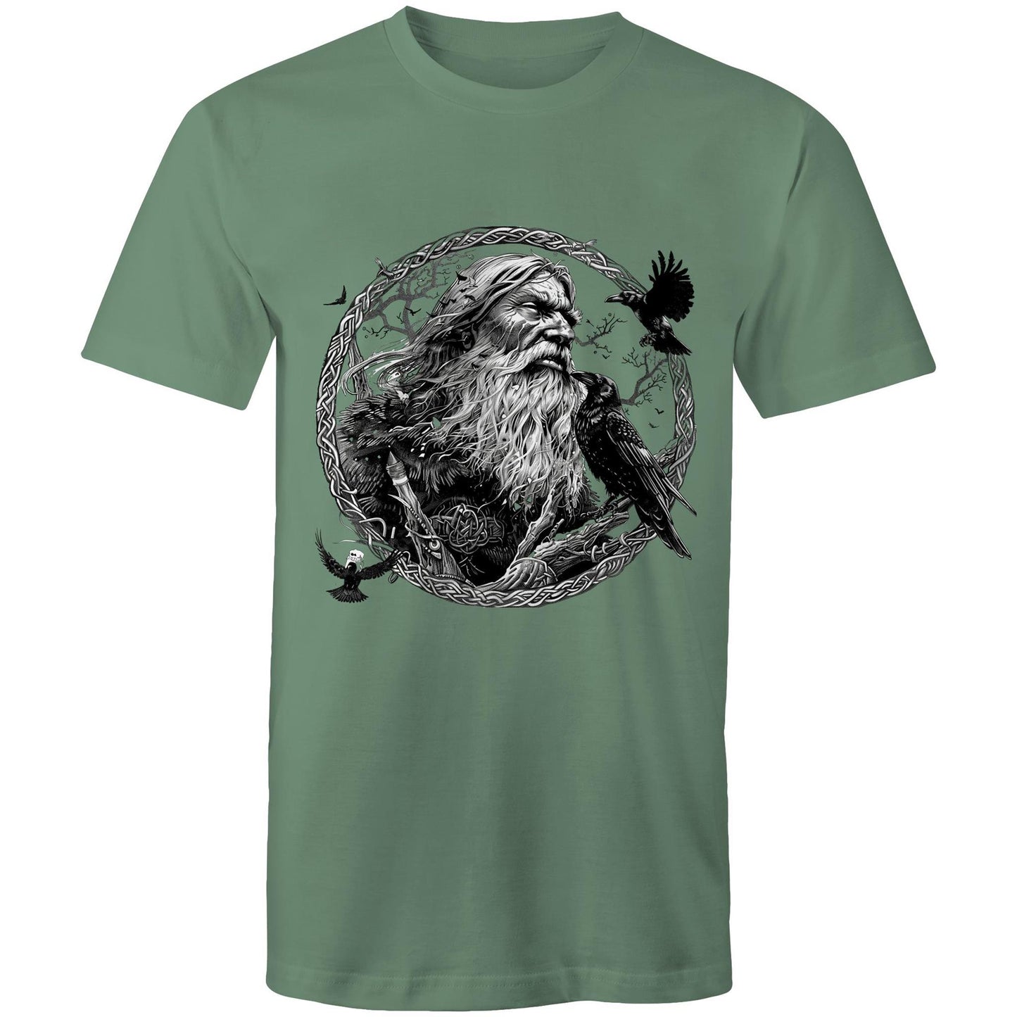 Earthfolk Printed T shirt - Mens Relaxed Fit - Odin - The Crescent Moon