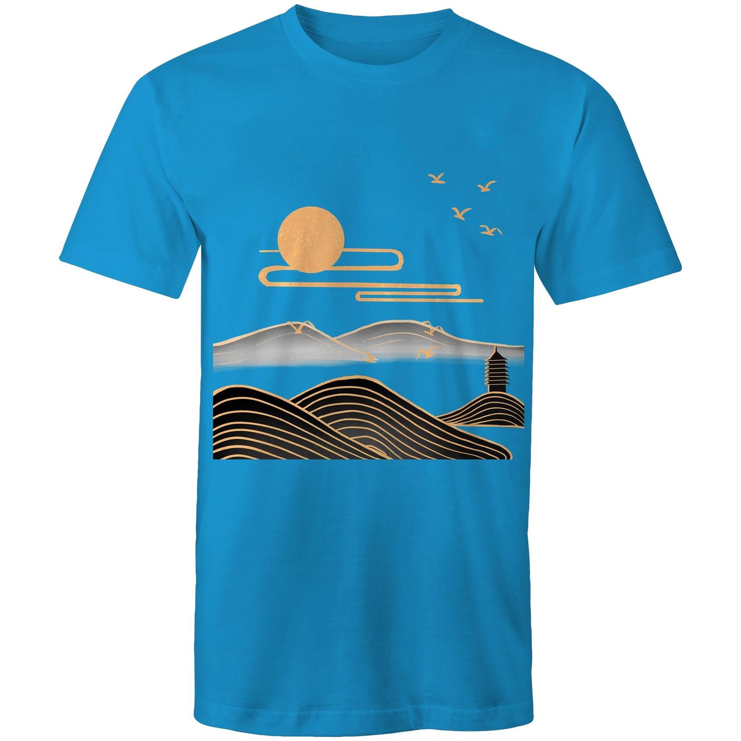 Men's Earthfolk T shirt - Nature's Rise - The Crescent Moon