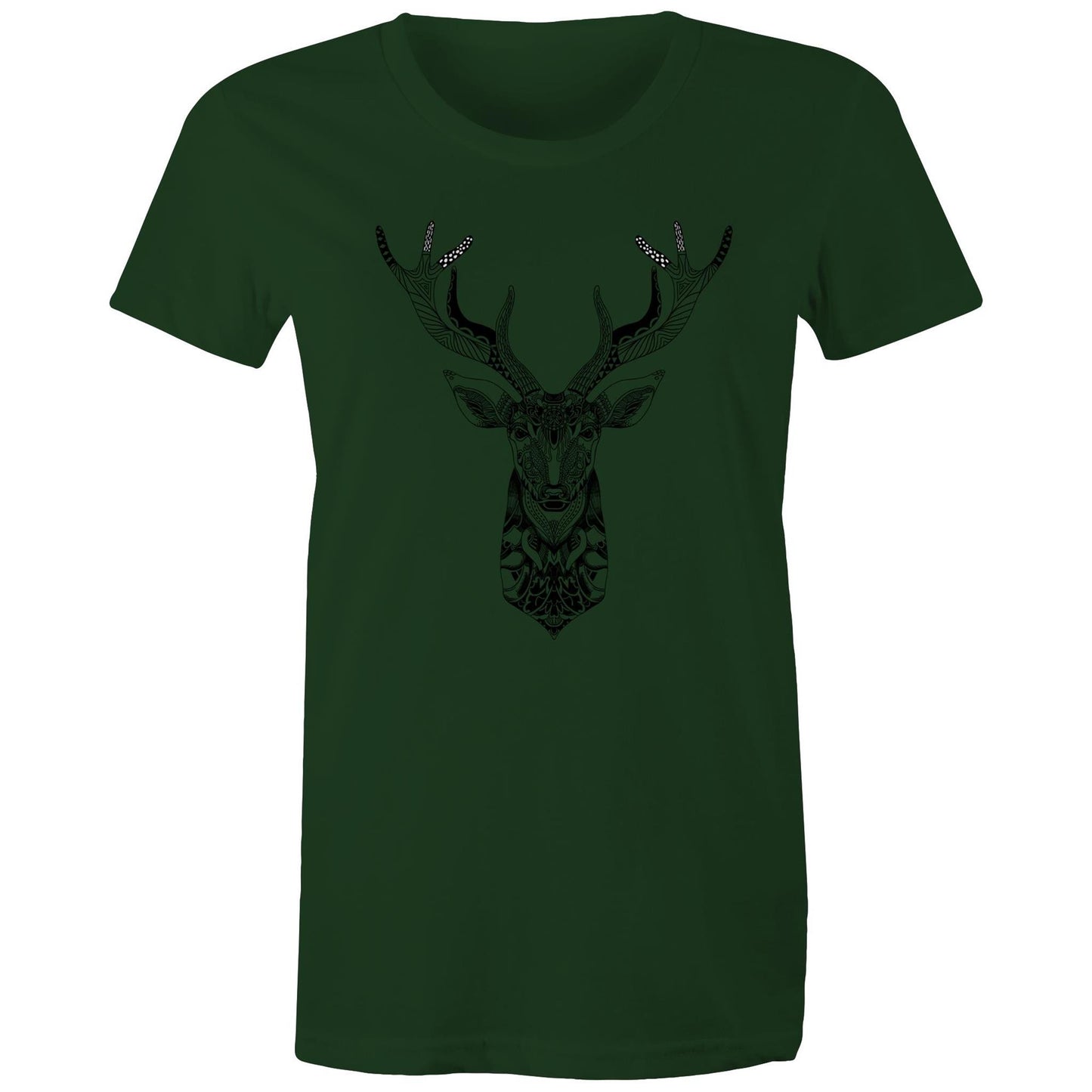 Women's Earthfolk Printed T shirt - Totem Deer