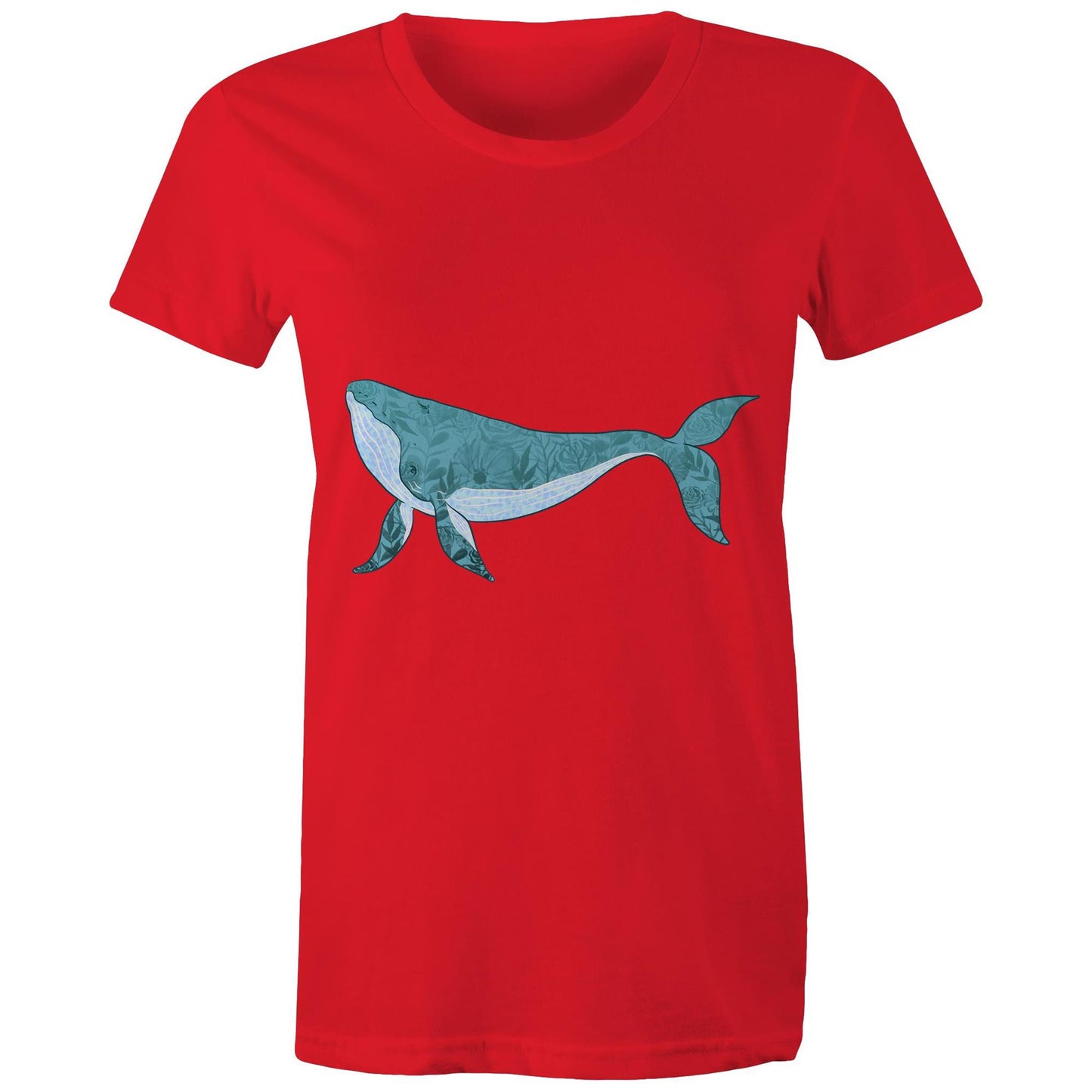 Earthfolk Printed t Shirt - Women's Relaxed Fit - Whale - The Crescent Moon