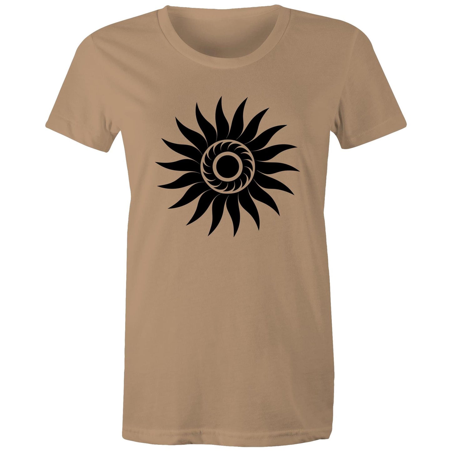 Women's Earthfolk T shirt - Spiral Sun