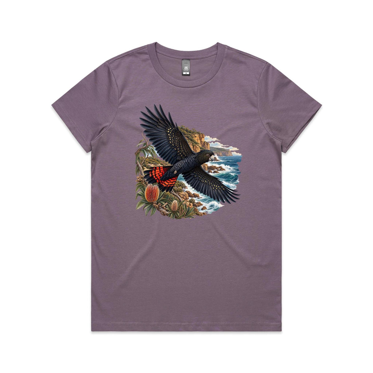 Red-Tailed Black Cockatoo Women's T-Shirt – Australian Wildlife Graphic Tee