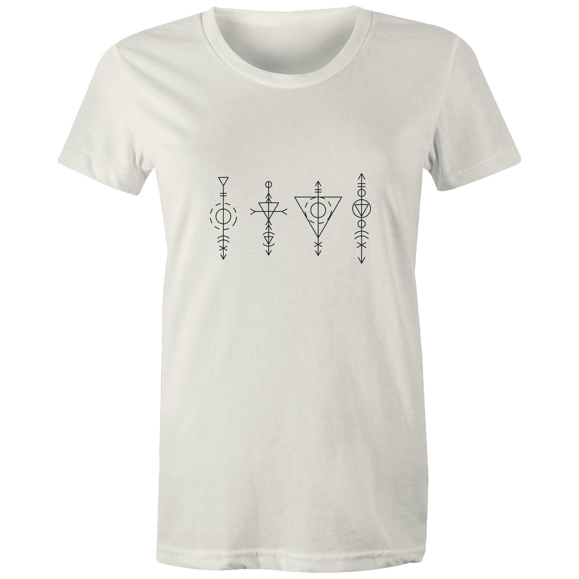 Women's Organic Earthfolk T shirt - Sacred - The Crescent Moon