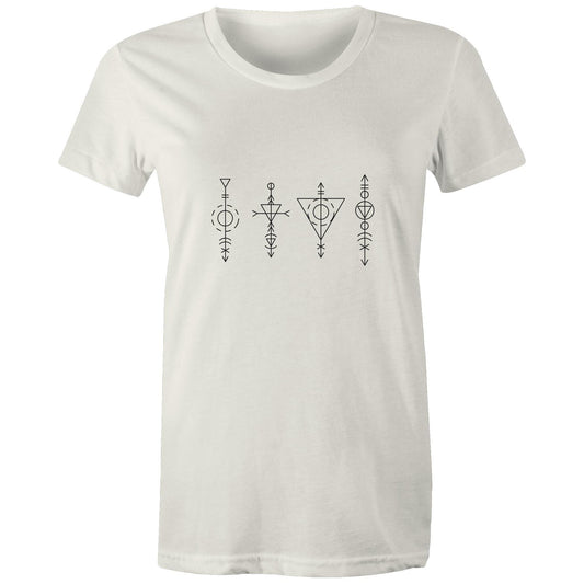 Women's Organic Earthfolk T shirt - Sacred - The Crescent Moon