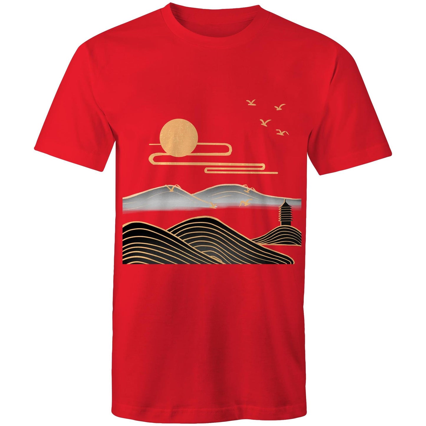 Men's Earthfolk T shirt - Nature's Rise - The Crescent Moon