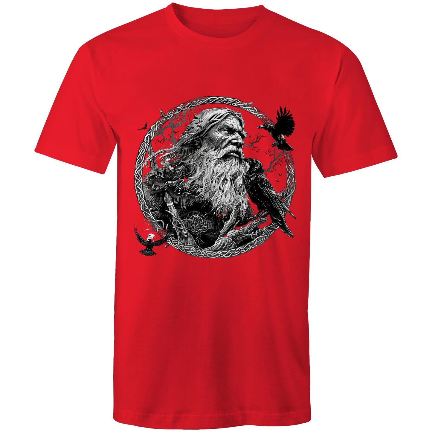 Earthfolk Printed T shirt - Mens Relaxed Fit - Odin - The Crescent Moon