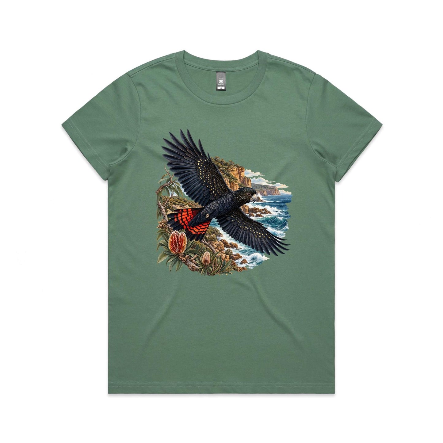 Red-Tailed Black Cockatoo Women's T-Shirt – Australian Wildlife Graphic Tee