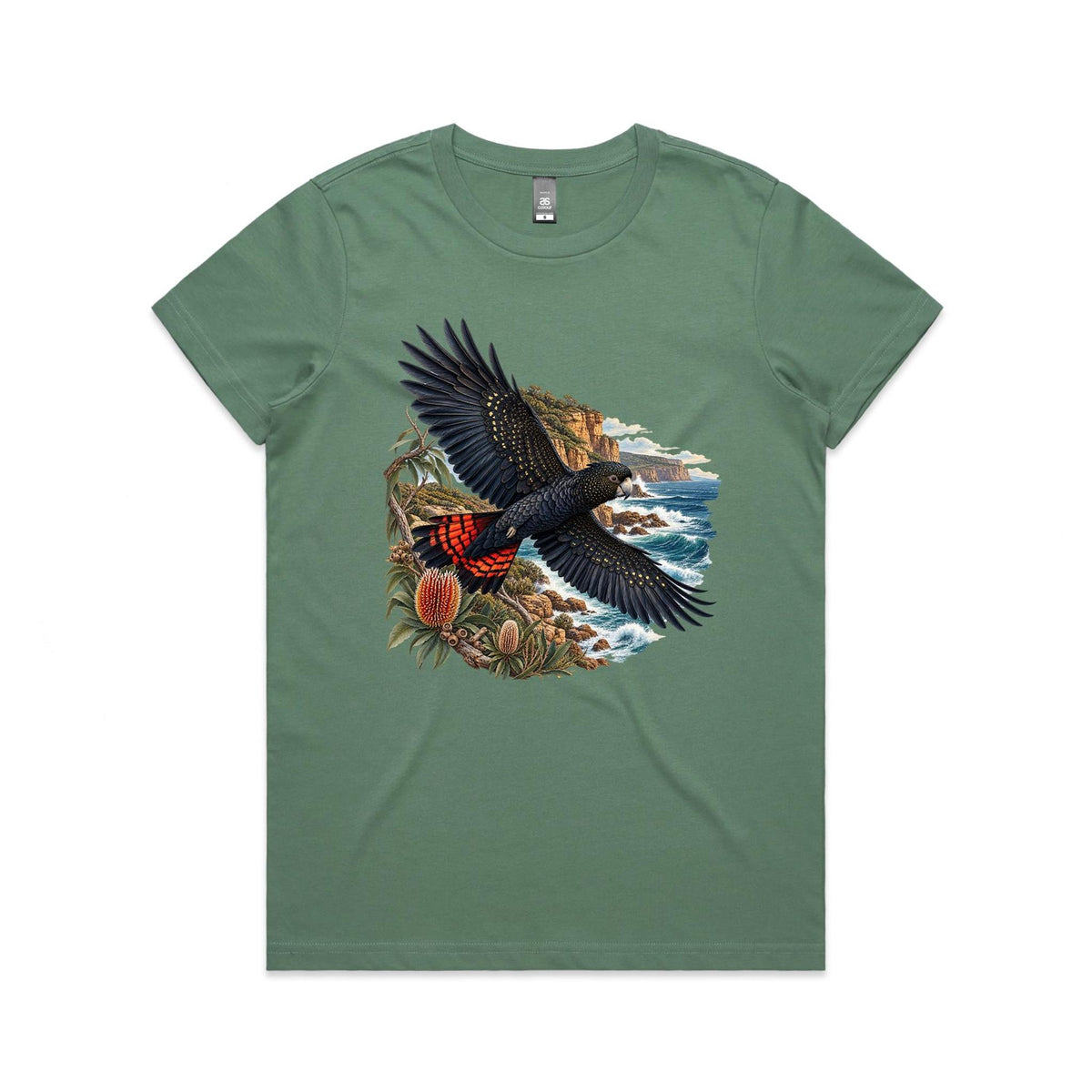 Red-Tailed Black Cockatoo Women's T-Shirt – Australian Wildlife Graphic Tee