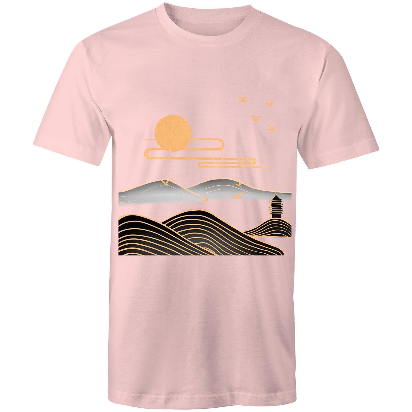 Men's Earthfolk T shirt - Nature's Rise - The Crescent Moon
