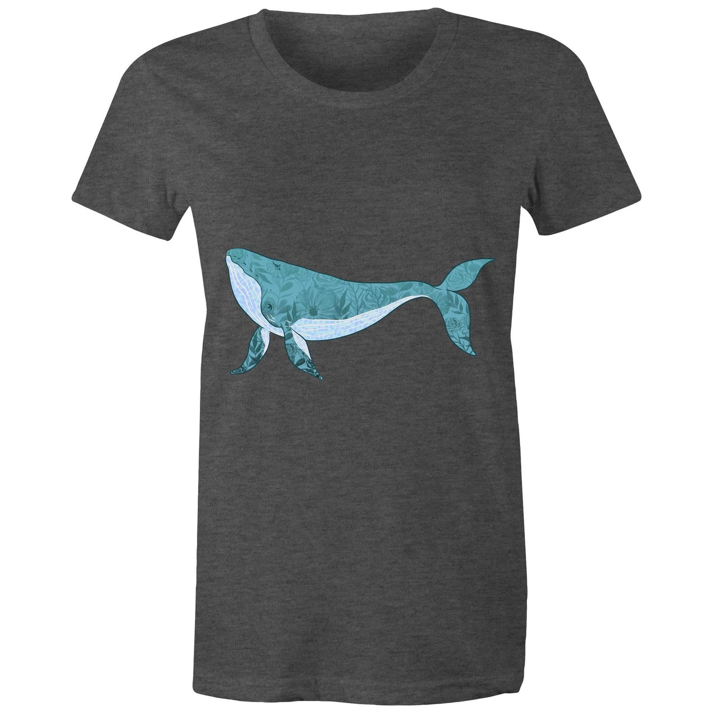 Earthfolk Printed t Shirt - Women's Relaxed Fit - Whale - The Crescent Moon