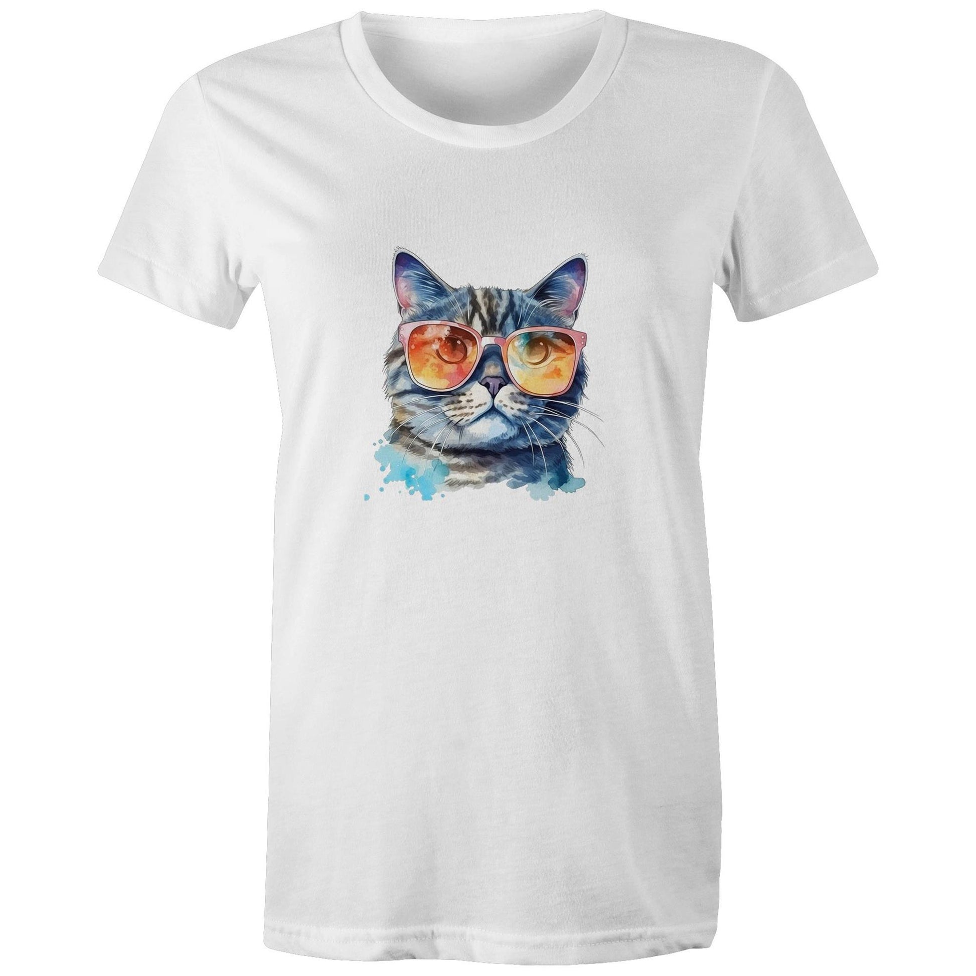 Women's Earthfolk T shirt - Kool Kat - The Crescent Moon