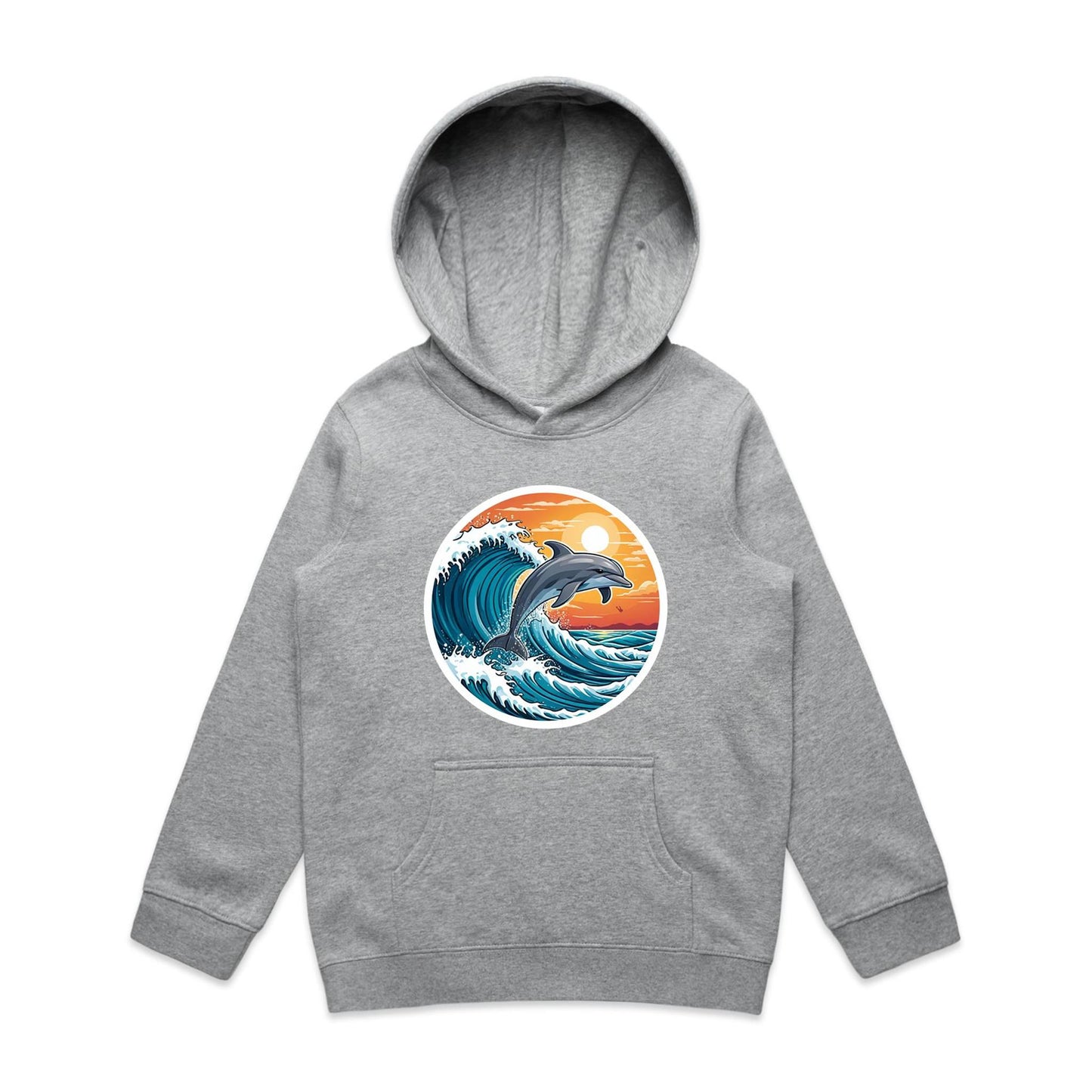 Kid's Earthfolk Hoodie - Dolphin Surfer