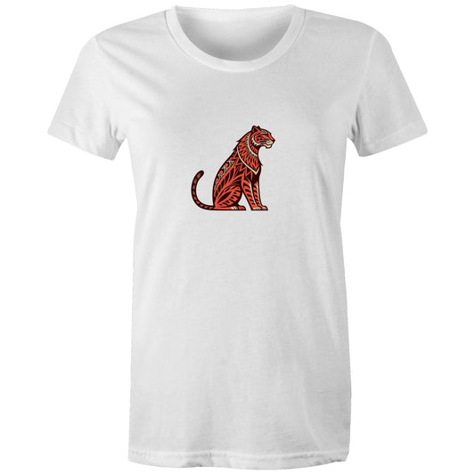 Women's Earthfolk Printed T shirt - Tribal Tiger