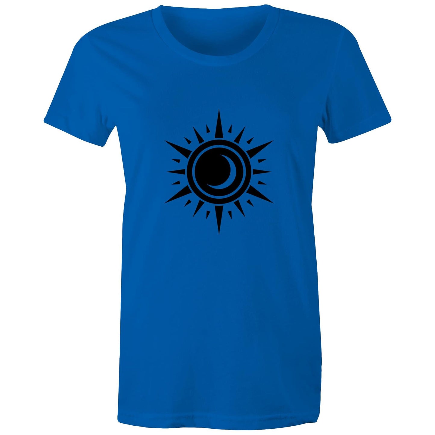 Women's Earthfolk printed T shirt - Black Hole Sun - The Crescent Moon