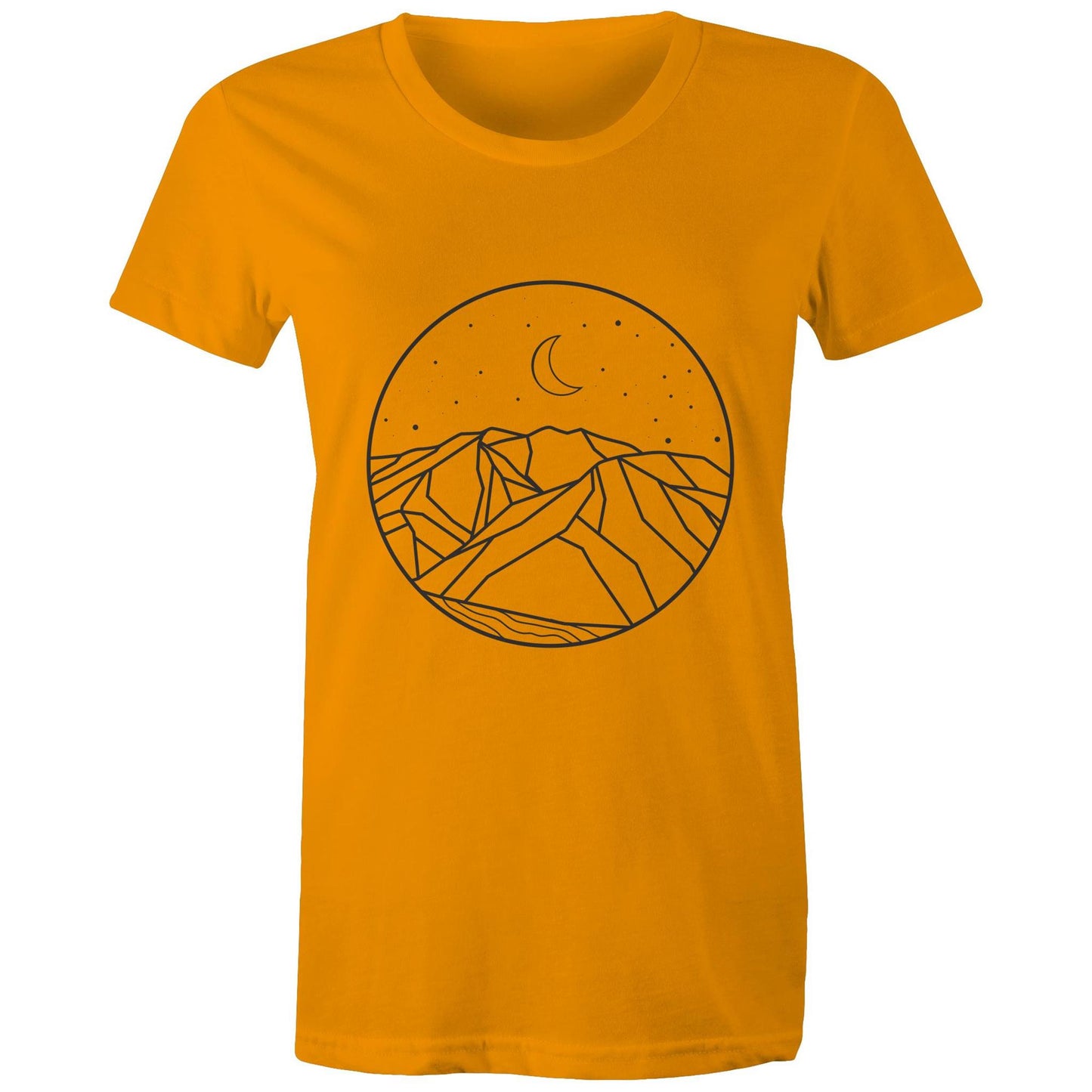 Women's Earthfolk Printed T shirt - Moon Mountain