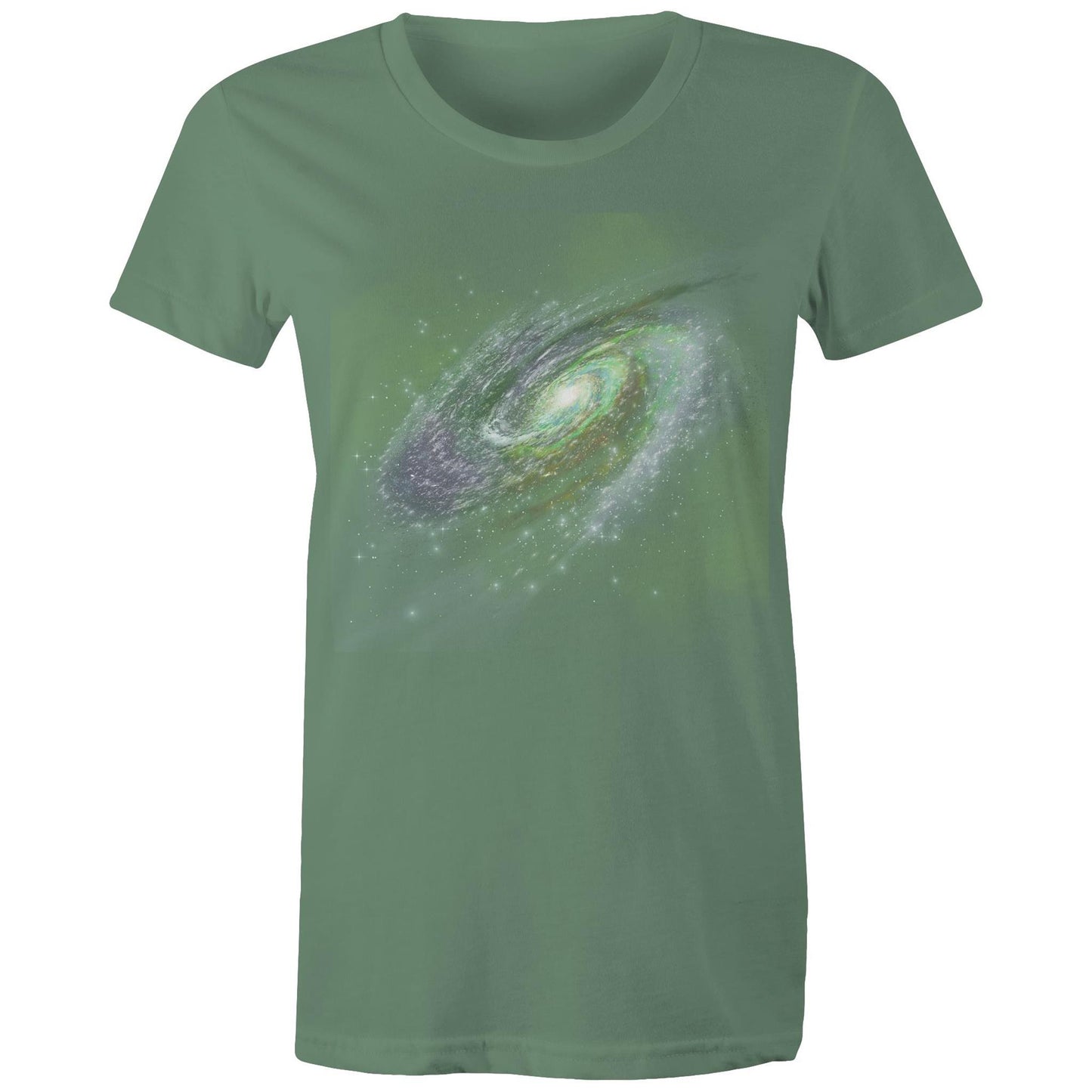 Women's Earthfolk Printed T shirt - Green Galaxy