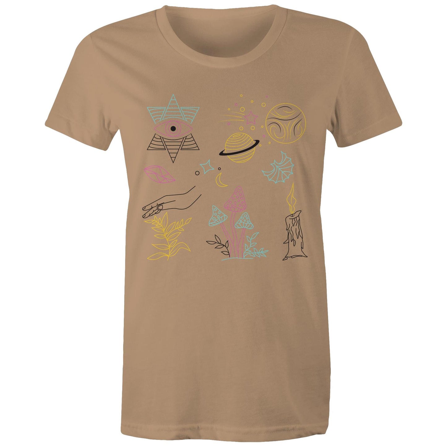 Women's Earthfolk T shirt - Mystic Symbols