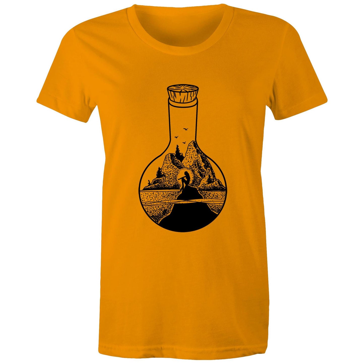 Women's Earthfolk Printed T shirt - Message in a bottle