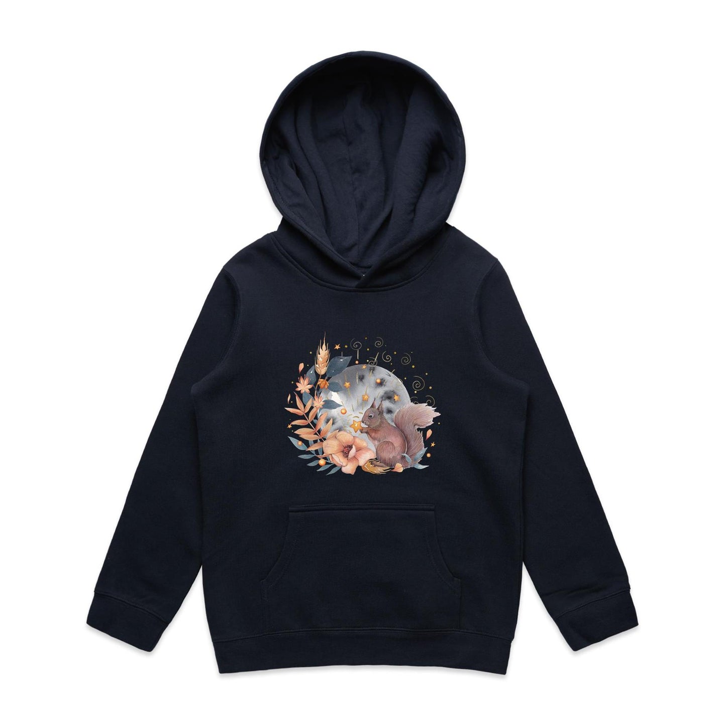 Kid's Earthfolk Hoodie - Watercolour Squirrel