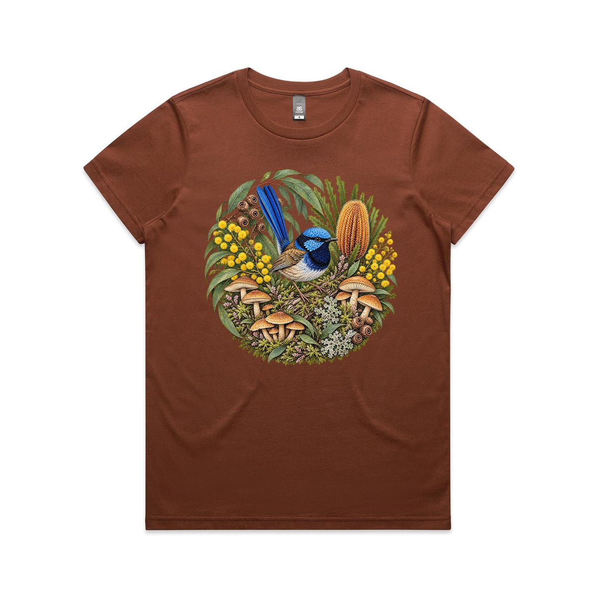 Womens Blue Fairy Wren T-shirt - Earthfolk Nature T-shirts