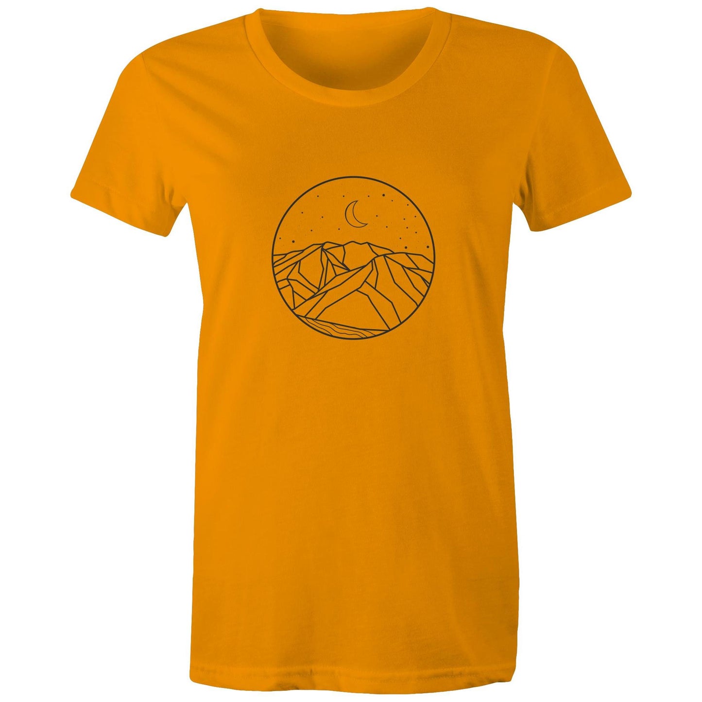 Women's Earthfolk Printed T shirt - Moon Mountain