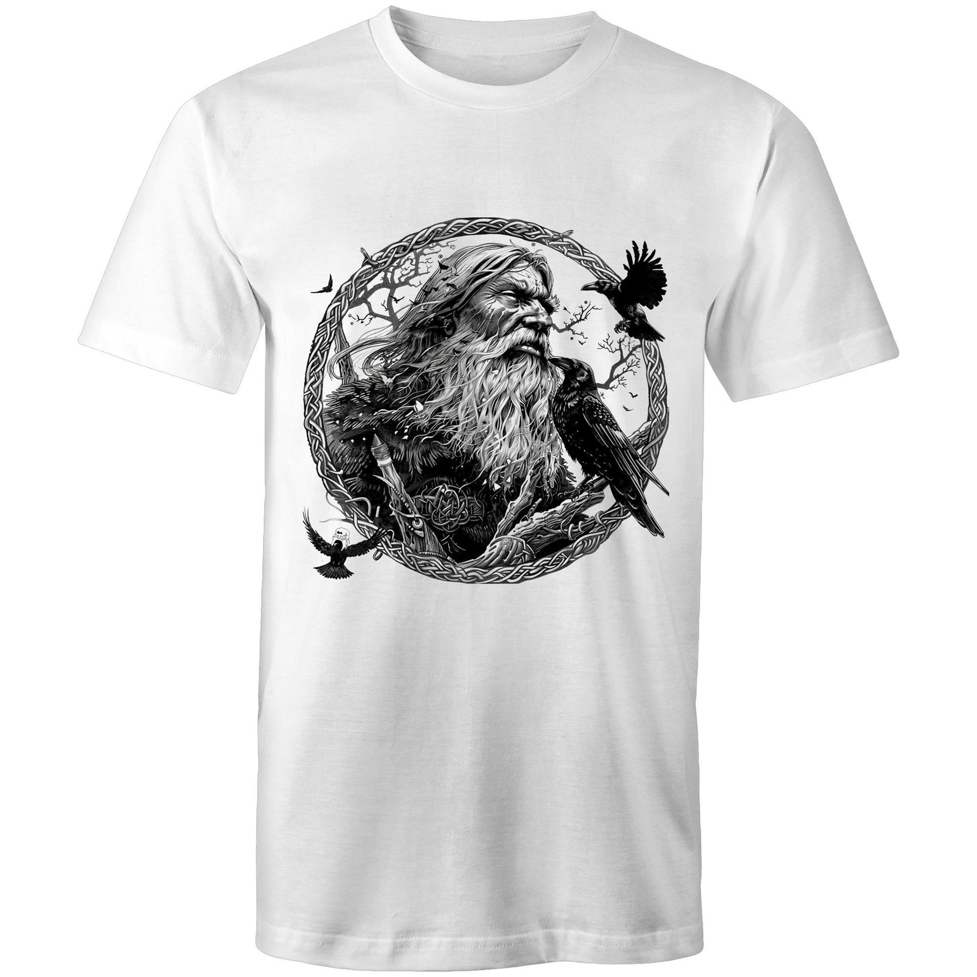 Earthfolk Printed T shirt - Mens Relaxed Fit - Odin - The Crescent Moon