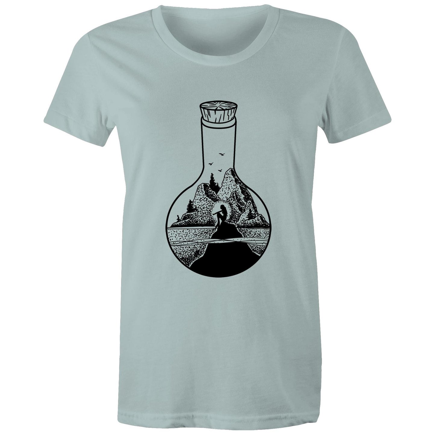 Women's Earthfolk Printed T shirt - Message in a bottle