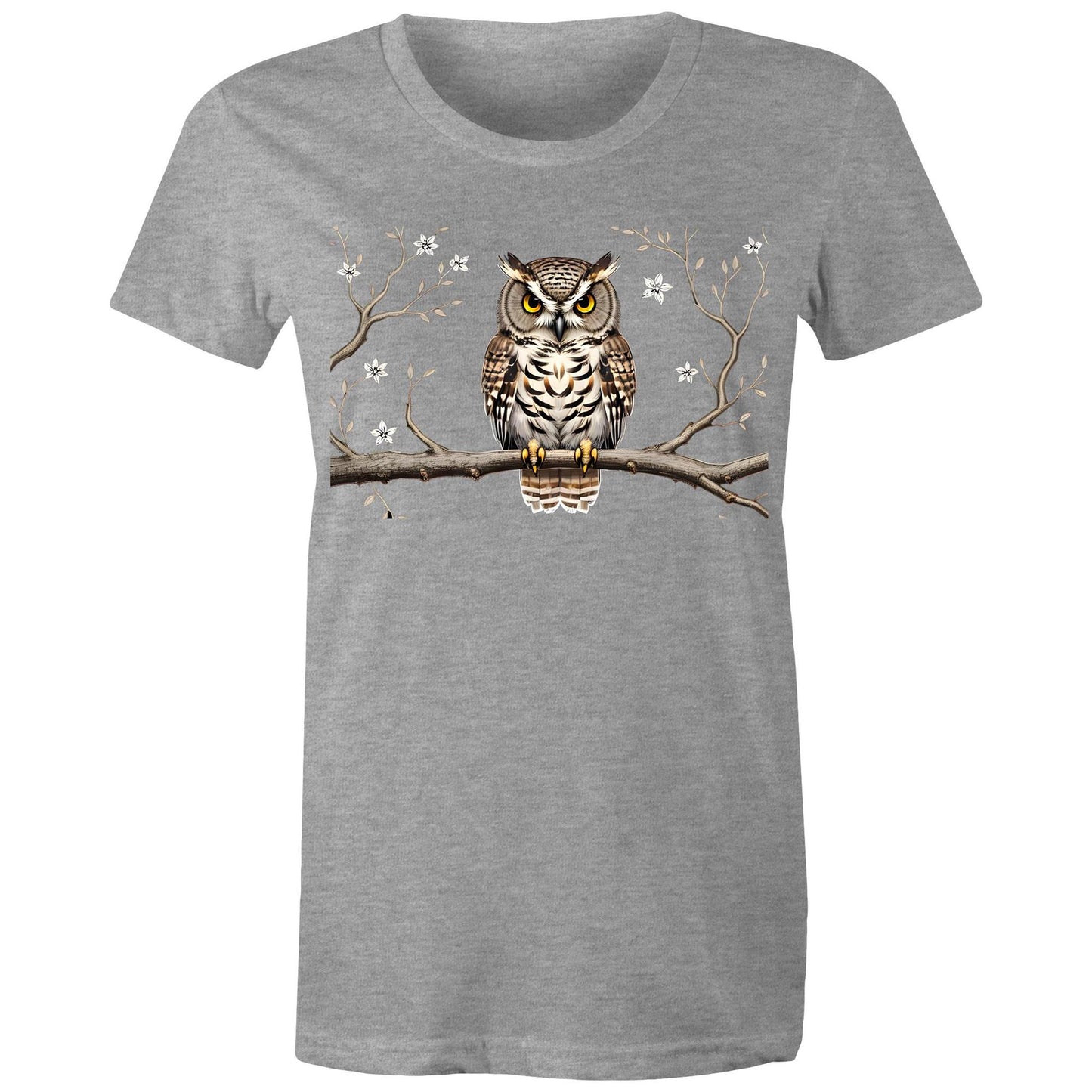 Women's Earthfolk T shirt - Perched Owl