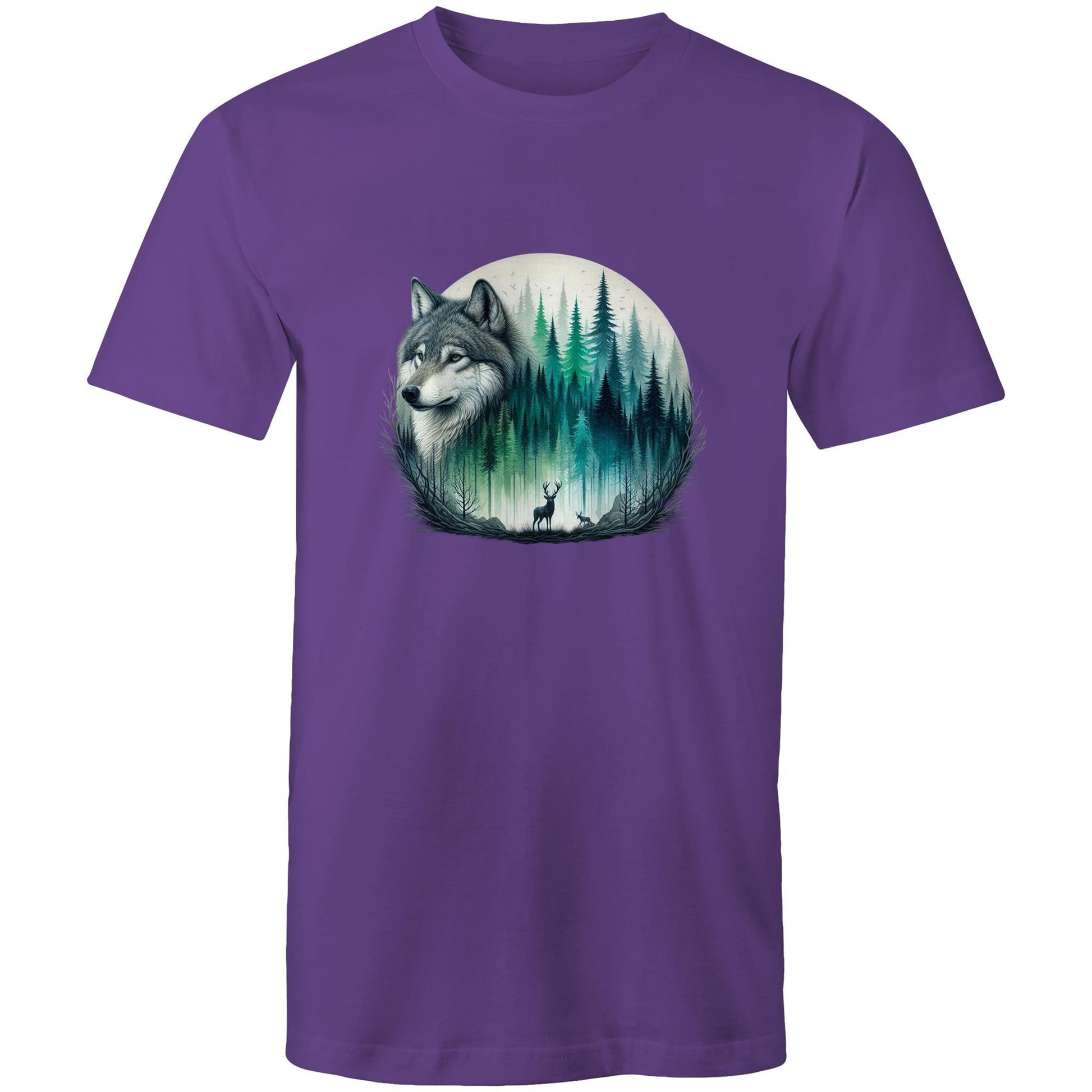 Men's Earthfolk T shirt - Wolf Landscape