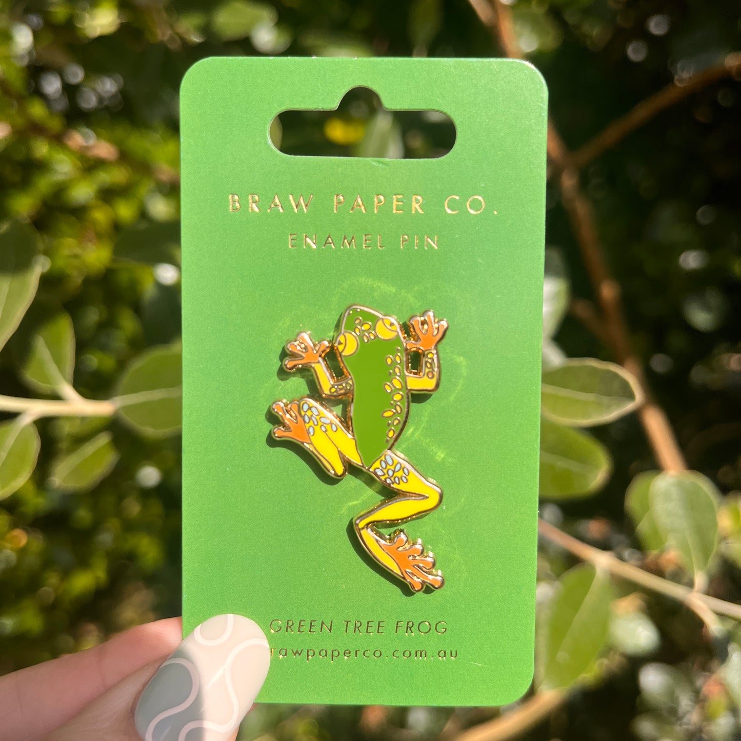 Green Tree Frog Enamel Pin