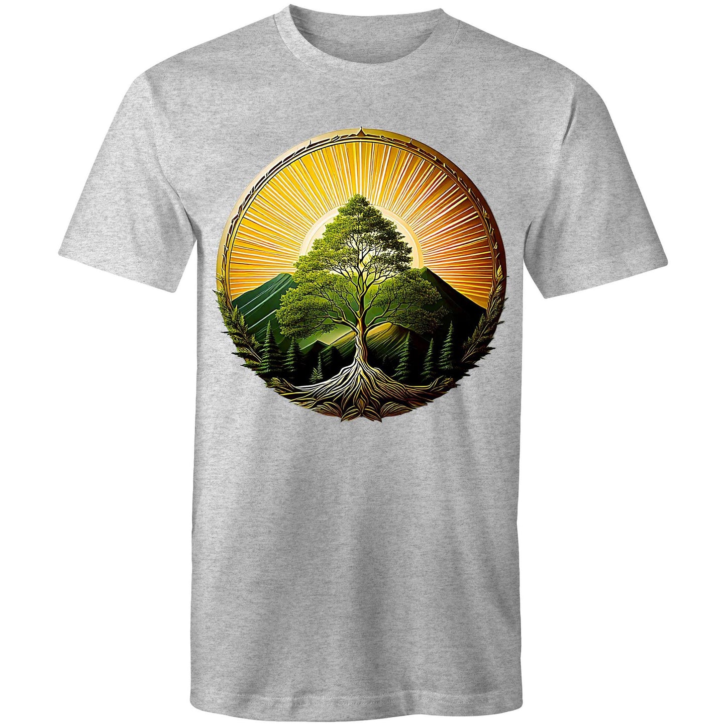 Earthfolk Printed T shirt - Mens Relaxed Fit - Nature - The Crescent Moon