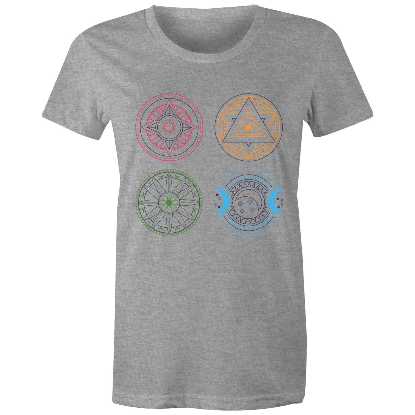 Women's Earthfolk Printed T shirt - Esoteric Mandala