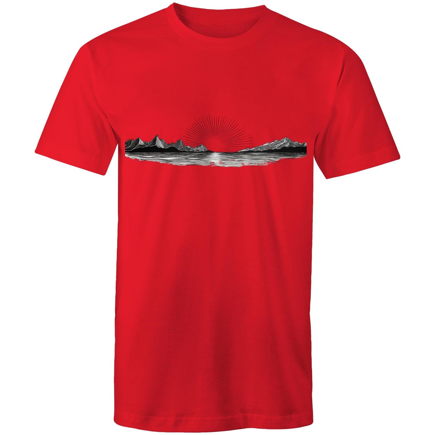 Men's Sunrise Graphic T-Shirt | Dawn Nature Print Tee