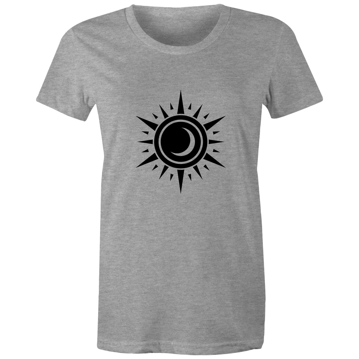Women's Earthfolk printed T shirt - Black Hole Sun - The Crescent Moon