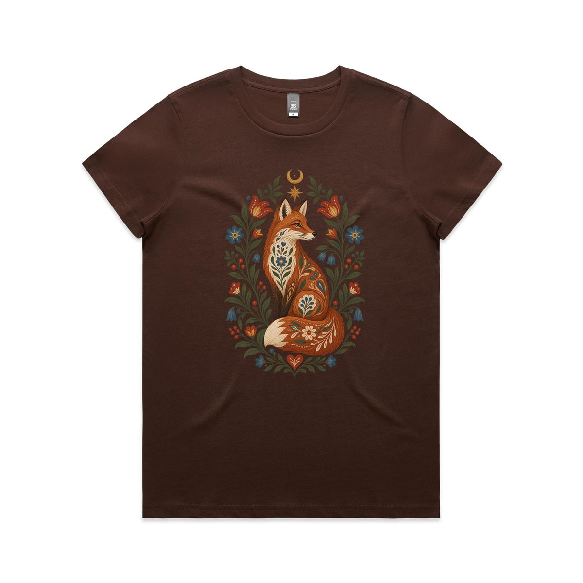 Women’s Fox Folk Art T-Shirt | Graphic Tee
