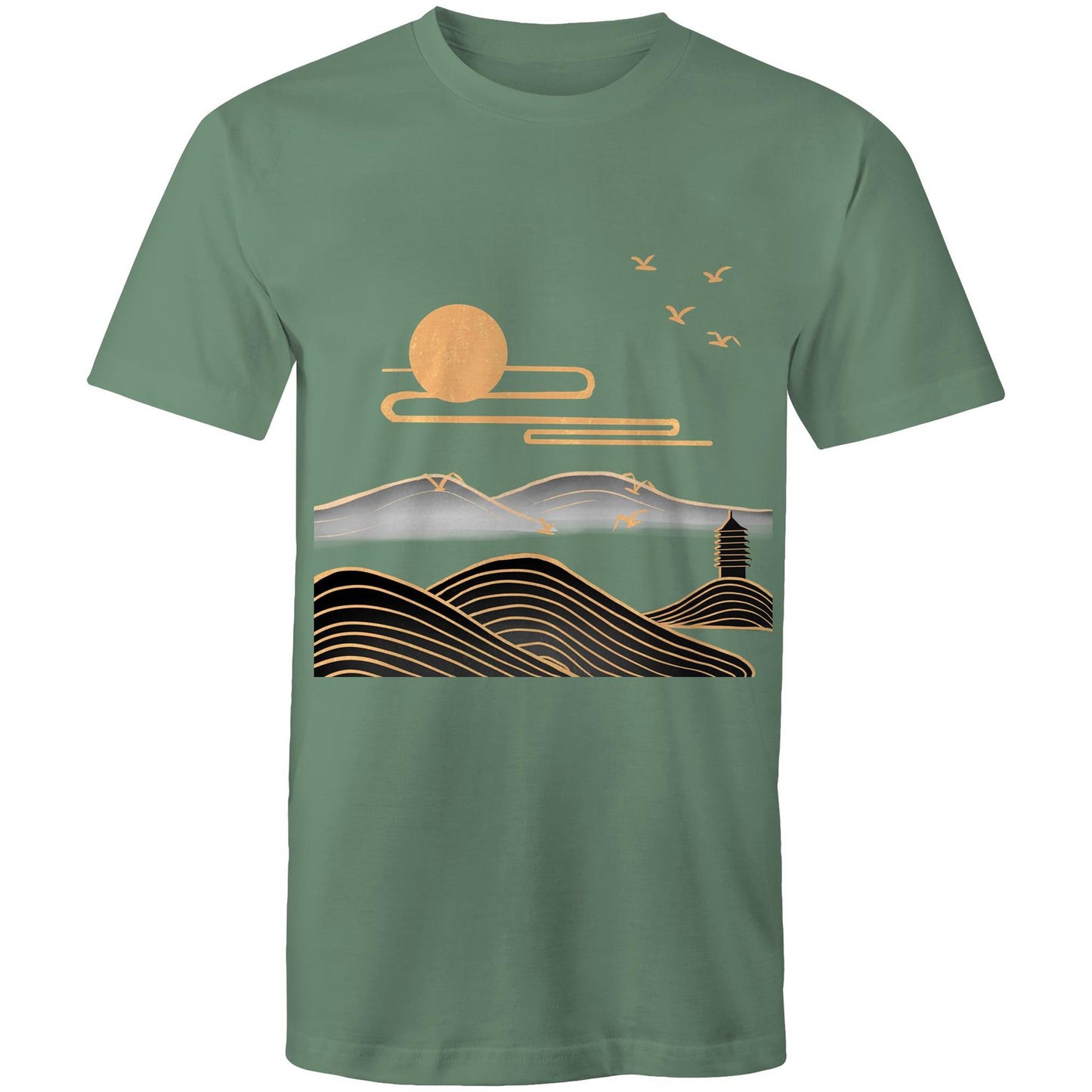 Men's Earthfolk T shirt - Nature's Rise - The Crescent Moon