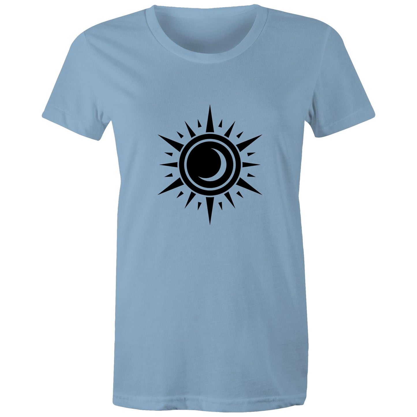 Women's Earthfolk printed T shirt - Black Hole Sun - The Crescent Moon