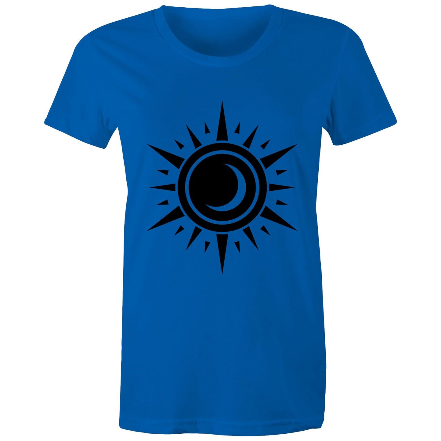 Women's Earthfolk printed T shirt - Black Hole Sun - The Crescent Moon