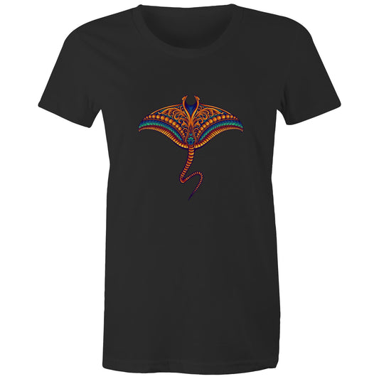 Women's Earthfolk T shirt - Sting ray - The Crescent Moon